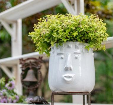 Handmade art face ceramic vase - Pacisia