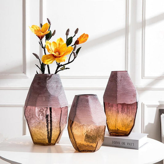 Handmade Colored Glass Vase Creative Home Decoration - Pacisia