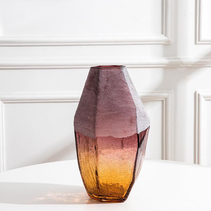 Handmade Colored Glass Vase Creative Home Decoration - Pacisia