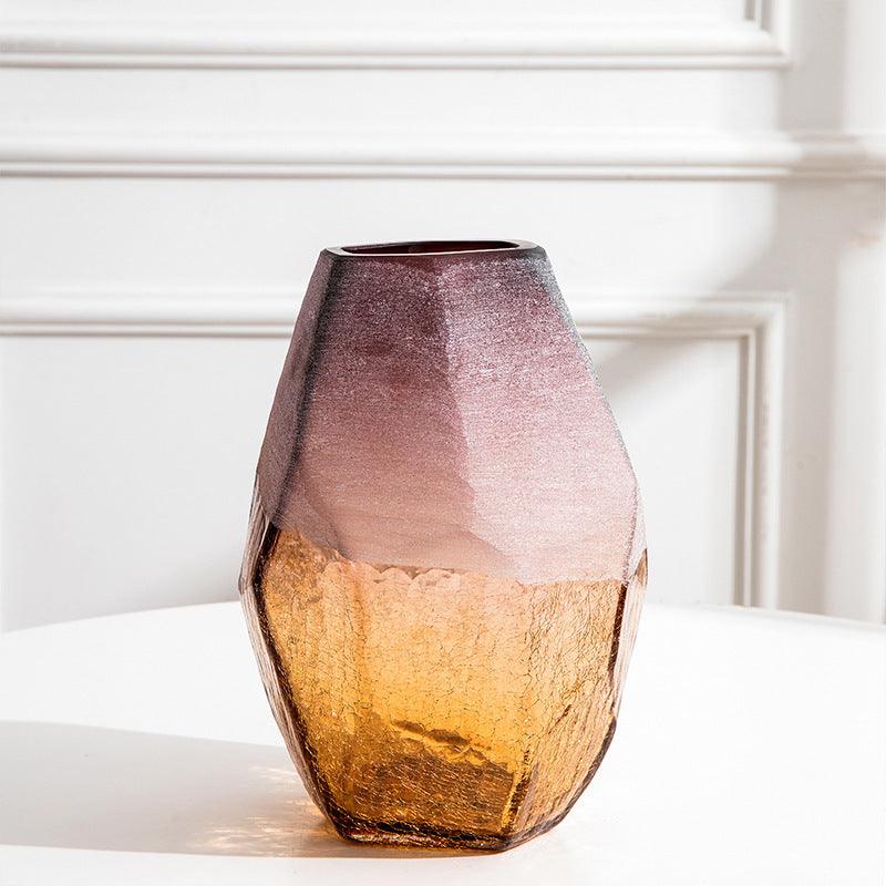 Handmade Colored Glass Vase Creative Home Decoration - Pacisia