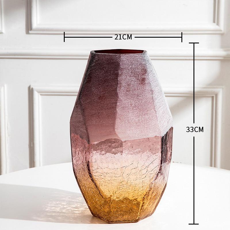 Handmade Colored Glass Vase Creative Home Decoration - Pacisia
