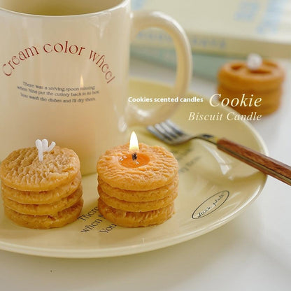 Handmade Cookie Shaped Scented Candle Set - Coffee Milk Aroma - Pacisia