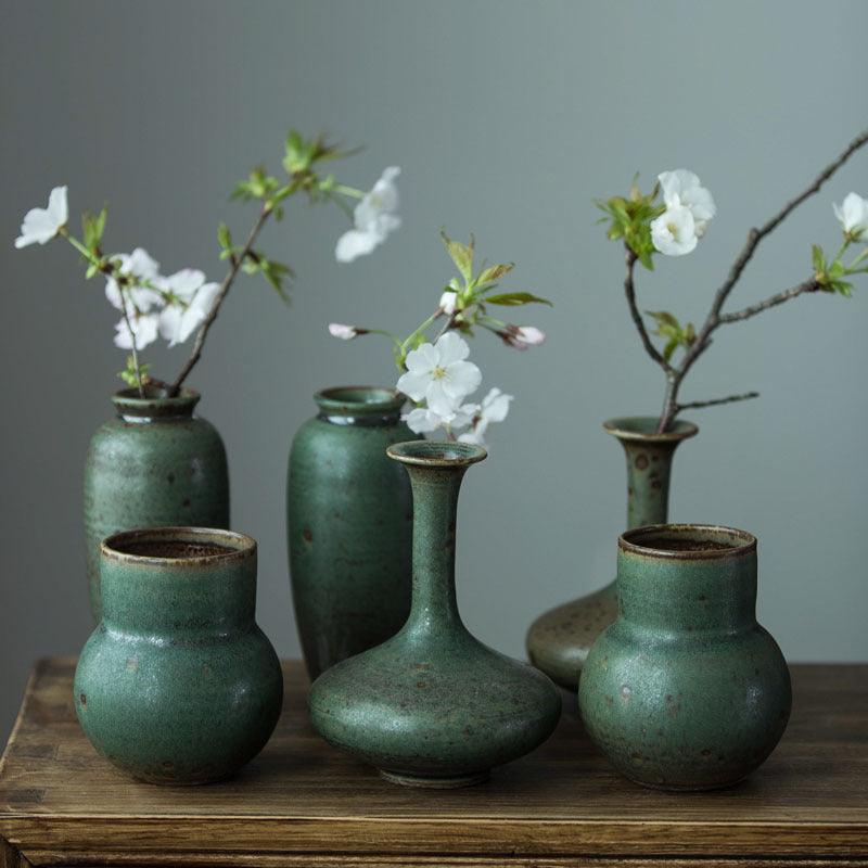 Handmade Creative Japanese Vintage Pottery Vase Ornament - Pacisia