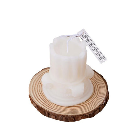 Handmade Roman Pillar Scented Candle - Elegant Soy Wax Decoration - Pacisia