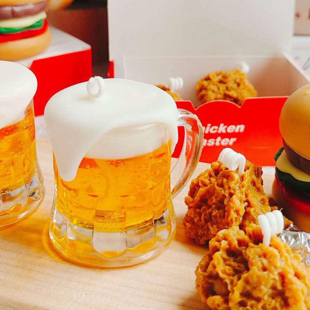 Handmade Takeaway Food Shaped Candles - Beer, Hamburger, Fried Chicken - Pacisia