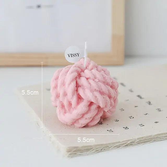 Handmade Wool Ball Shaped Scented Candle - Aromatherapy & Home Decor - Pacisia