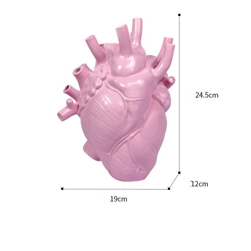 Heart-shaped Dry Vase, Nordic Style, Sculpture, Desktop Home Decoration Flower Pot, Ornament - Pacisia