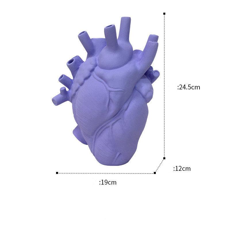Heart-shaped Dry Vase, Nordic Style, Sculpture, Desktop Home Decoration Flower Pot, Ornament - Pacisia