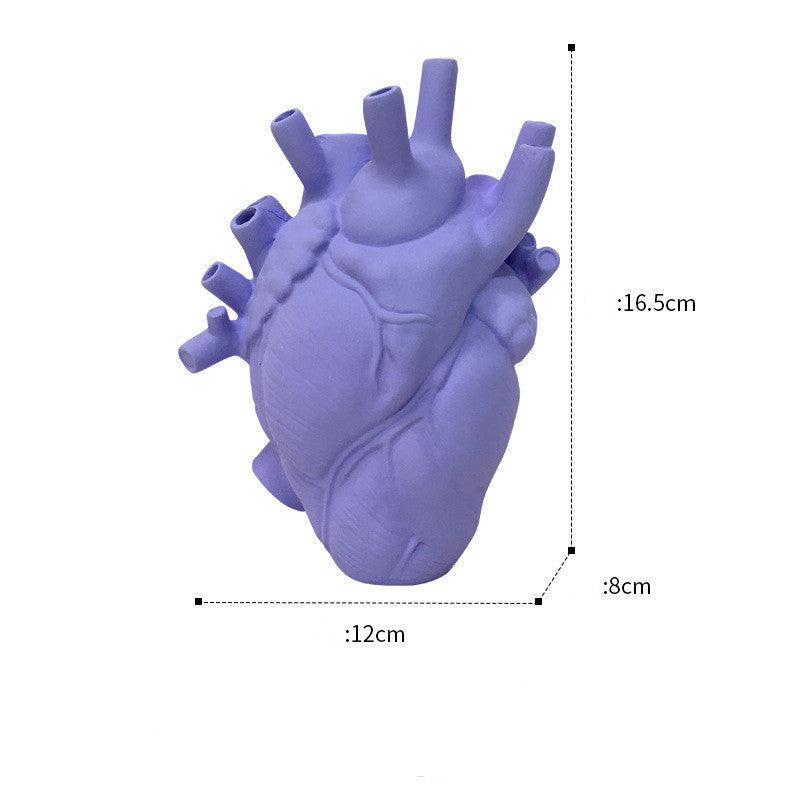 Heart-shaped Dry Vase, Nordic Style, Sculpture, Desktop Home Decoration Flower Pot, Ornament - Pacisia