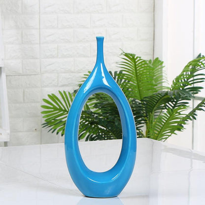 Hollow decoration ceramic vase home vase decoration - Pacisia