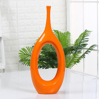 Hollow decoration ceramic vase home vase decoration - Pacisia