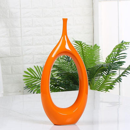 Hollow decoration ceramic vase home vase decoration - Pacisia