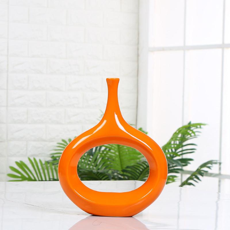 Hollow decoration ceramic vase home vase decoration - Pacisia