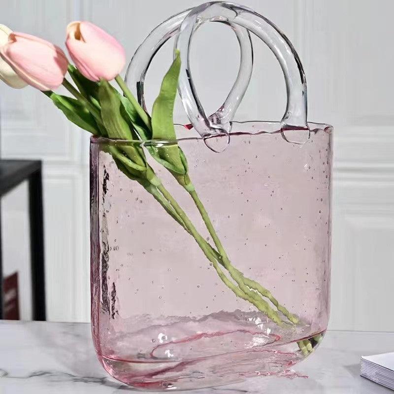 Home Bag Portable Transparent Glass Vase - Pacisia