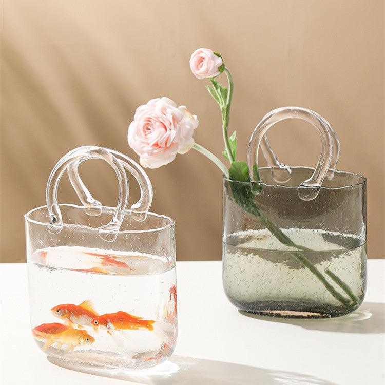 Home Bag Portable Transparent Glass Vase - Pacisia