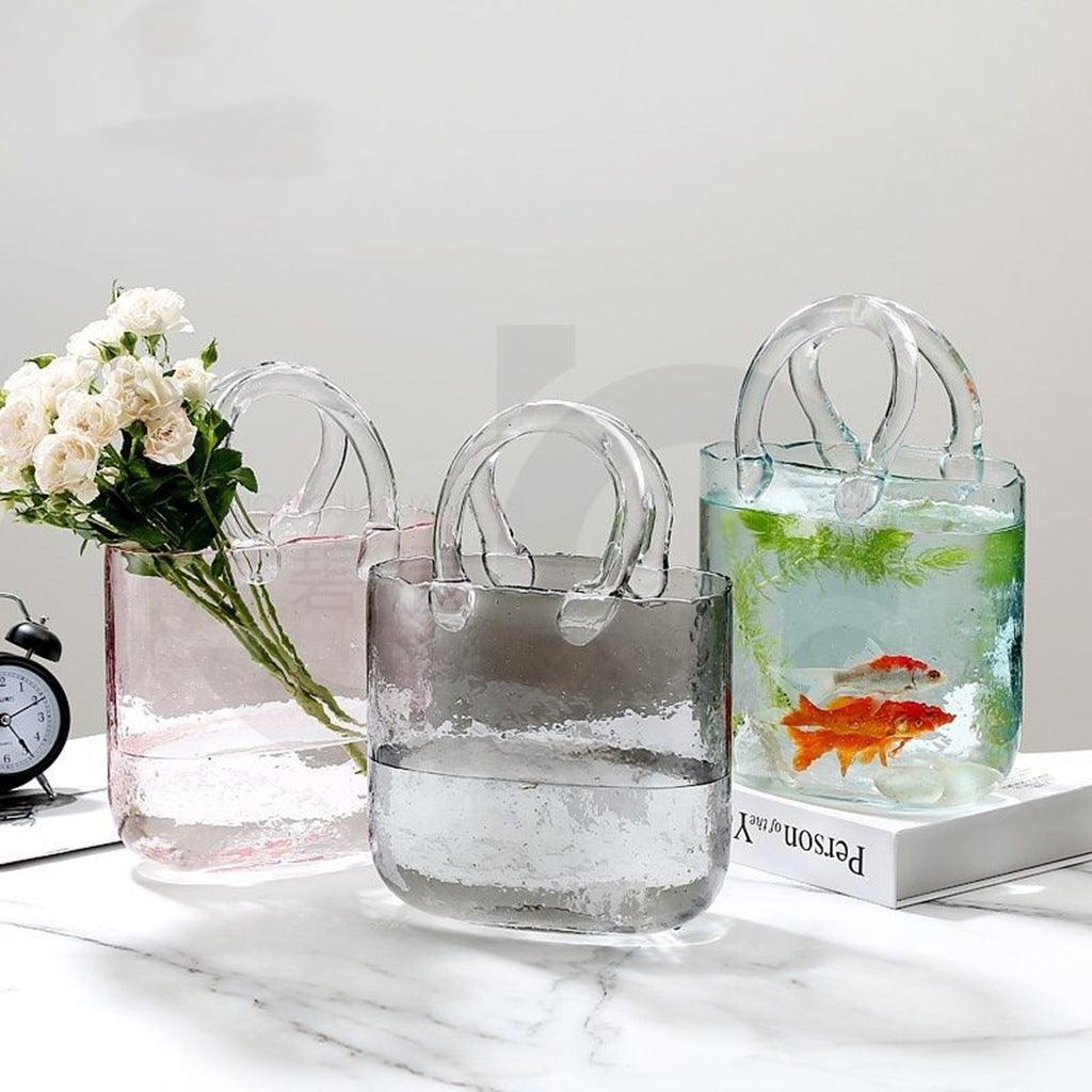 Home Bag Portable Transparent Glass Vase - Pacisia