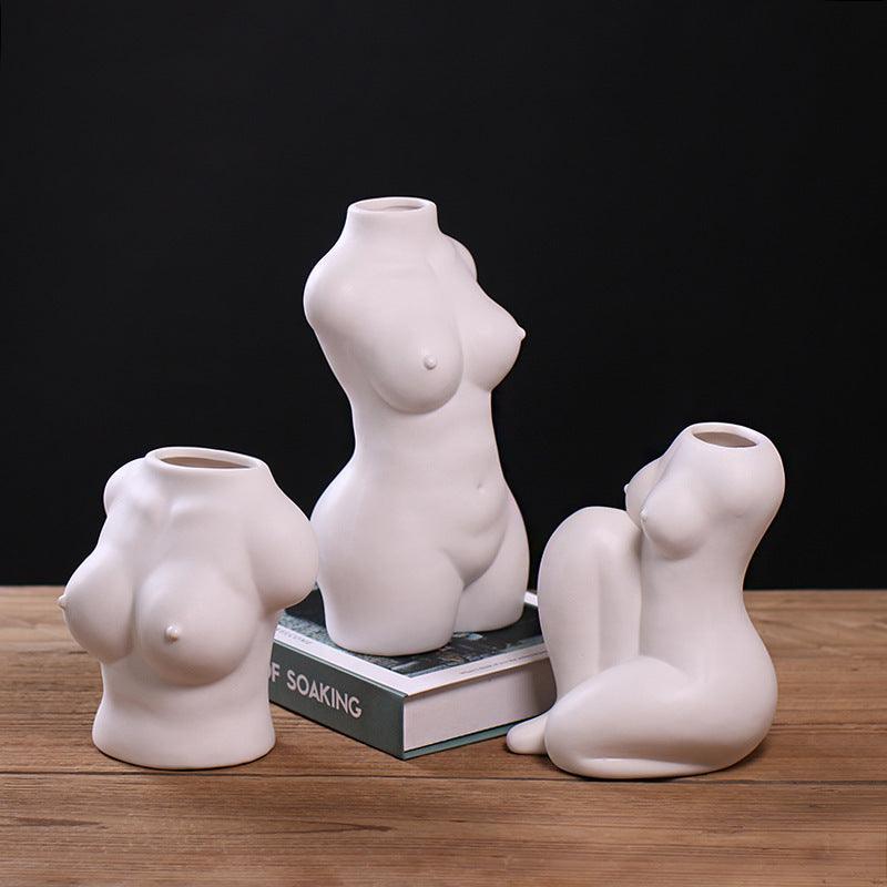 Home Ceramic Body Shape Art Vase Living Room - Pacisia