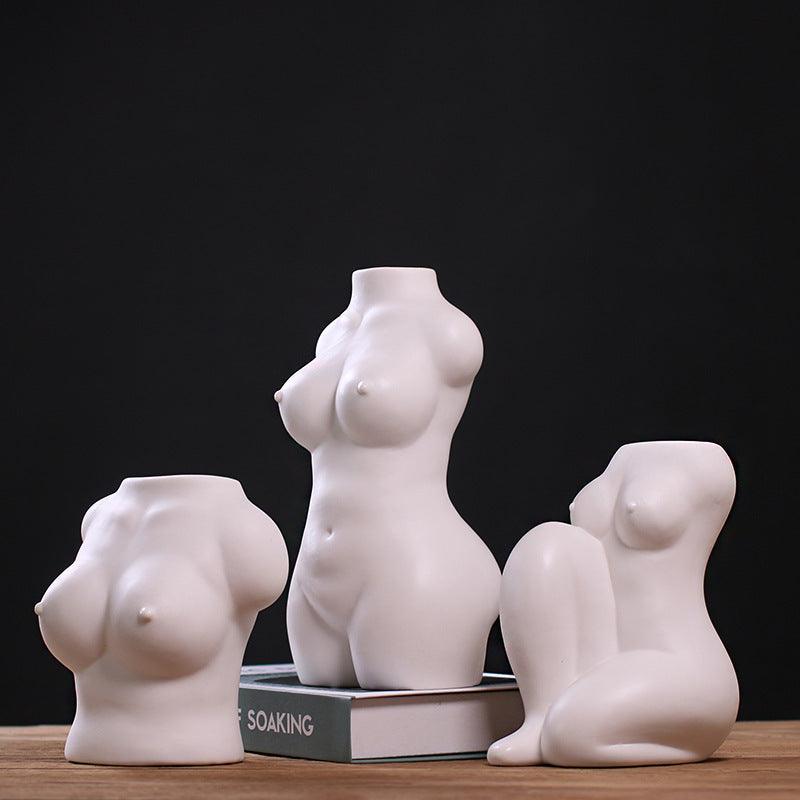 Home Ceramic Body Shape Art Vase Living Room - Pacisia