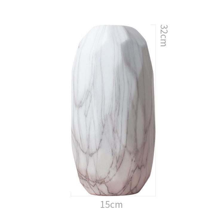 Home Ceramic Vase Marble Pattern Ceramic Craft Decoration - Pacisia