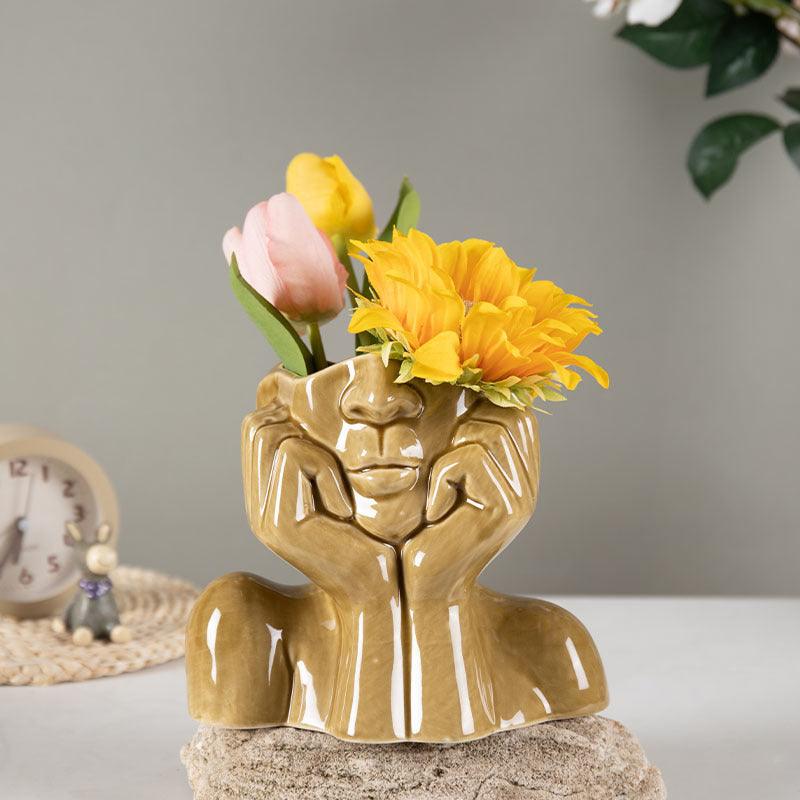 Home Decor Ceramic Vases Flower Vase Sculpture Crafts - Pacisia