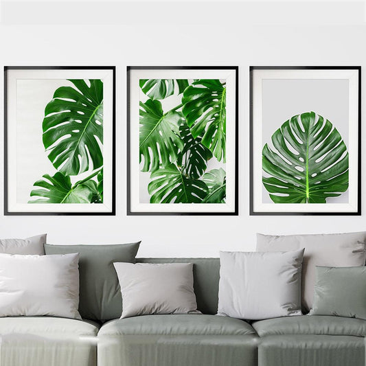 Home Decor Green Plant Canvas Painting - Living Room Wall Art - Pacisia