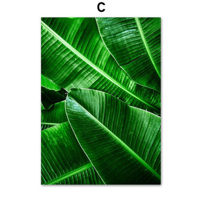 Home Decor Green Plant Canvas Painting - Modern Living Room Wall Art - Pacisia