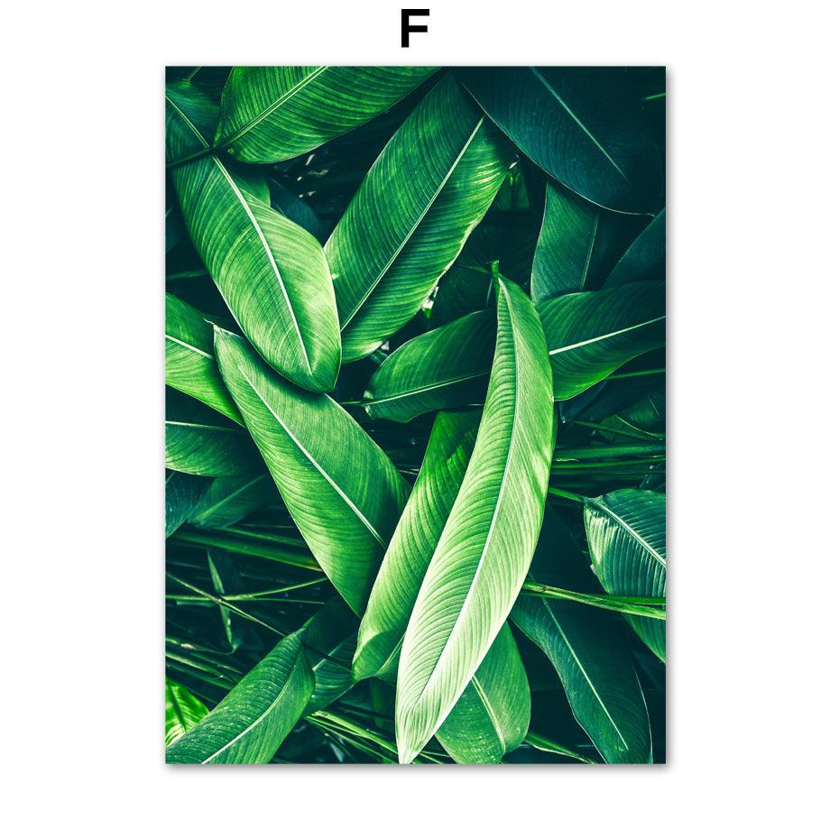 Home Decor Green Plant Canvas Painting - Modern Living Room Wall Art - Pacisia