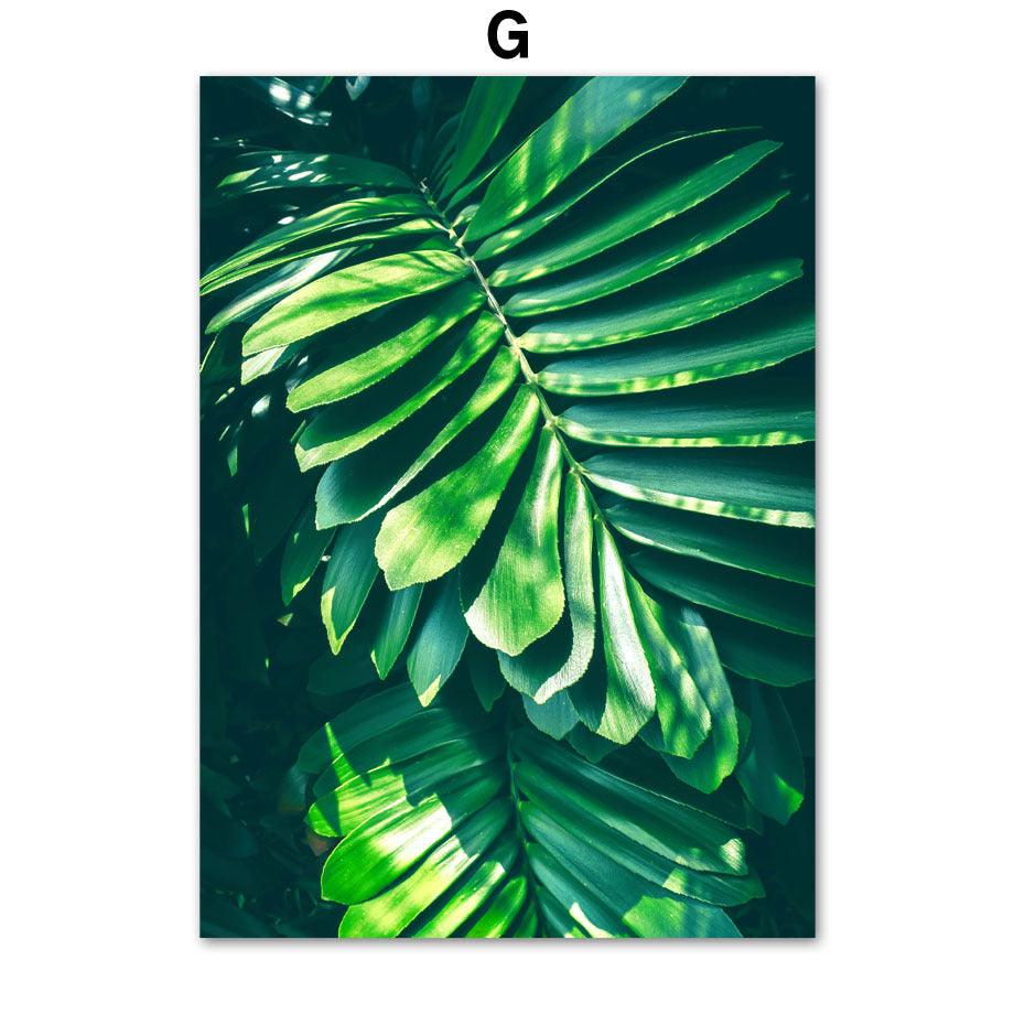 Home Decor Green Plant Canvas Painting - Modern Living Room Wall Art - Pacisia