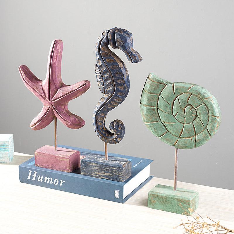 Home decor starfish seahorse conch living room - Pacisia