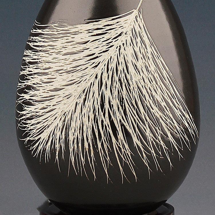 Home Decoration Ceramic Modern Chinese Angel Feather Water Drop Vase - Pacisia
