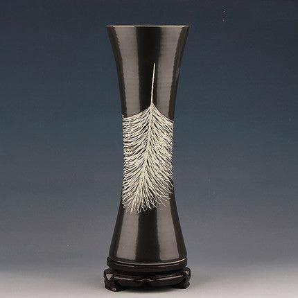 Home Decoration Ceramic Modern Chinese Angel Feather Water Drop Vase - Pacisia