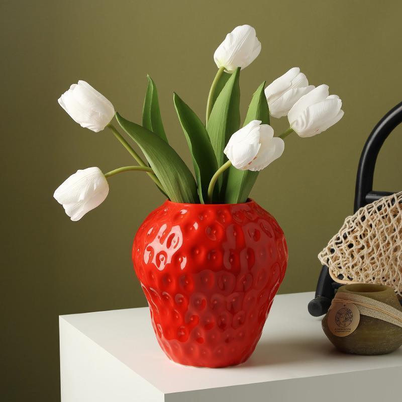 Home Dried Strawberry Vase Living Room - Pacisia