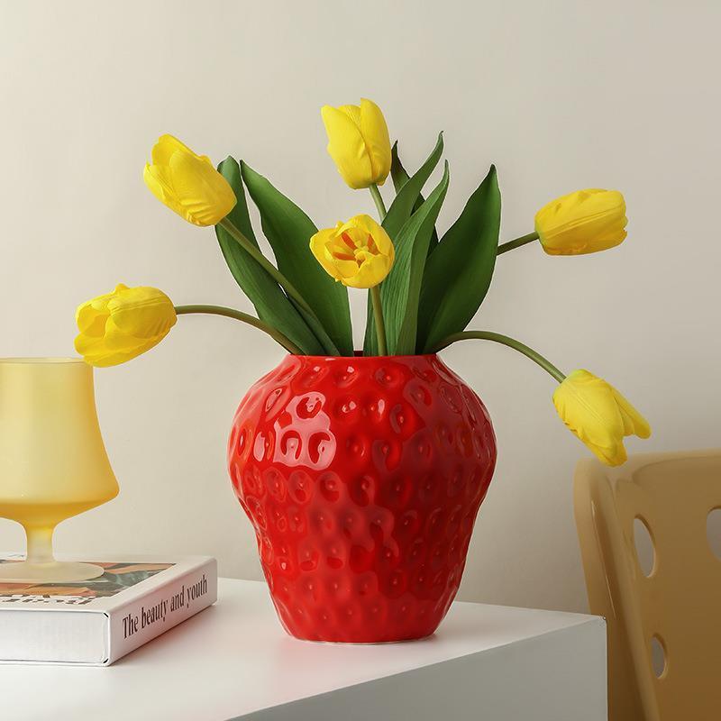 Home Dried Strawberry Vase Living Room - Pacisia