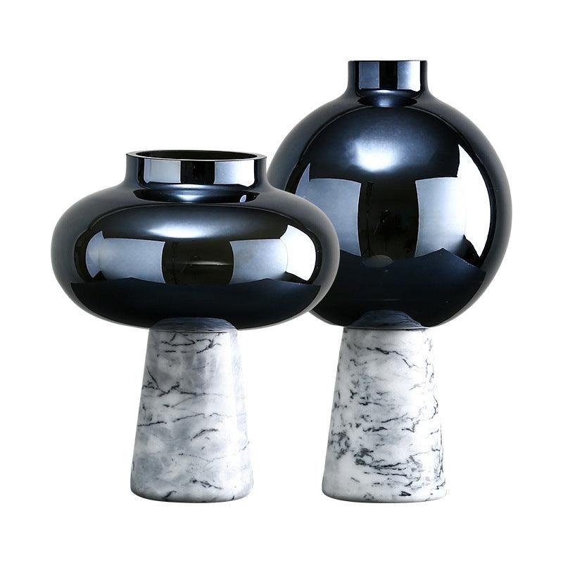 Home Fashion Marble Glass Vase Ornaments - Pacisia