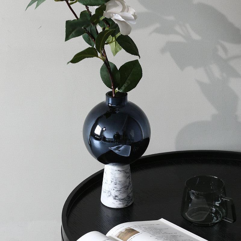 Home Fashion Marble Glass Vase Ornaments - Pacisia