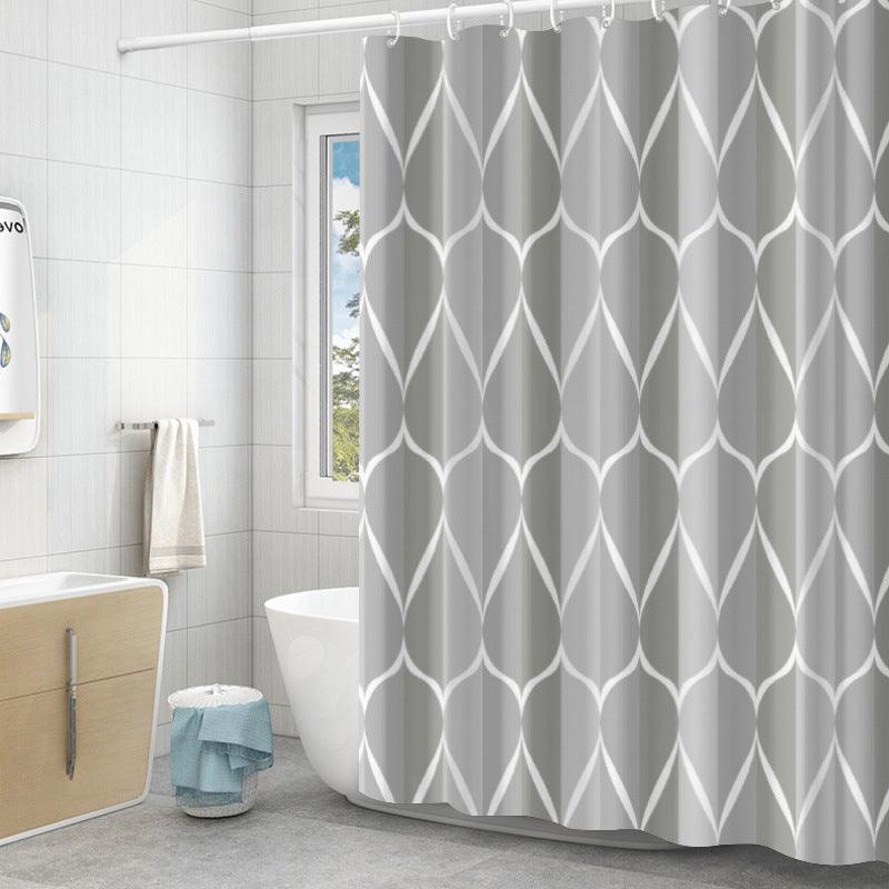 Home Minimalist Thickened Waterproof Printing Shower Curtain - Pacisia