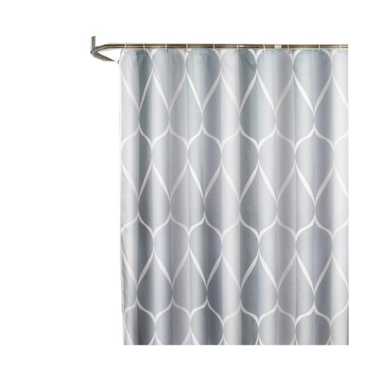 Home Minimalist Thickened Waterproof Printing Shower Curtain - Pacisia