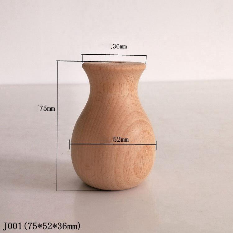 Home Simple Decoration Wooden Vase Office - Pacisia