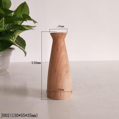 Home Simple Decoration Wooden Vase Office - Pacisia