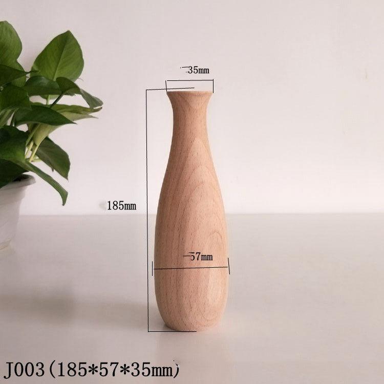 Home Simple Decoration Wooden Vase Office - Pacisia