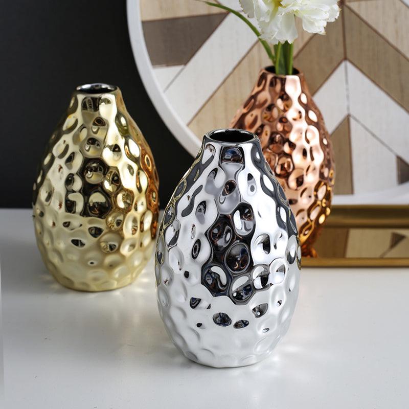 Home TV Entrance Ceramic Electroplating Vase Decoration Ornament - Pacisia