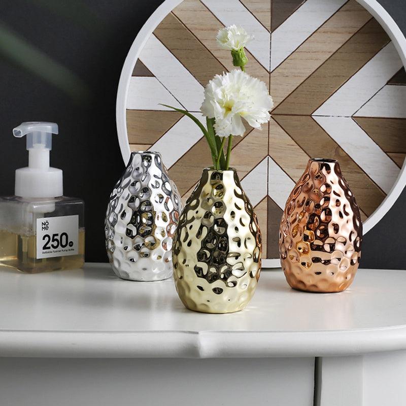 Home TV Entrance Ceramic Electroplating Vase Decoration Ornament - Pacisia