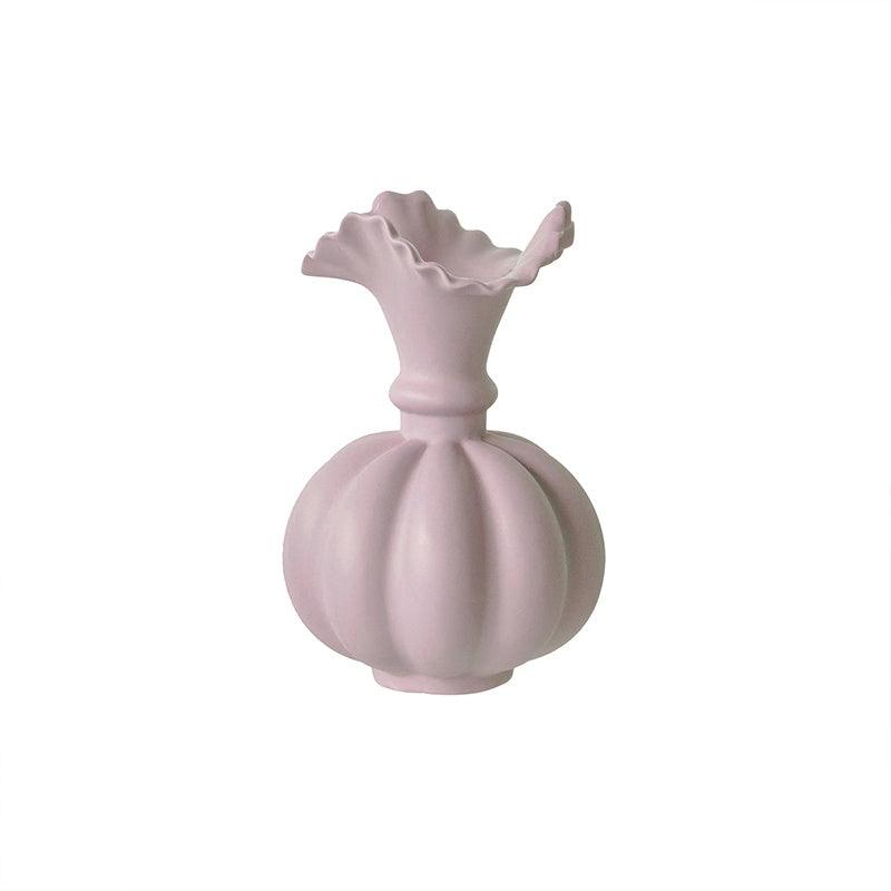 Home Vintage Ruffled Pumpkin Ceramic Vase - Pacisia