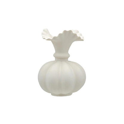 Home Vintage Ruffled Pumpkin Ceramic Vase - Pacisia