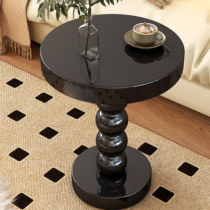 Home Vintage Solid Wood Round Table Bedside Side Table - Pacisia