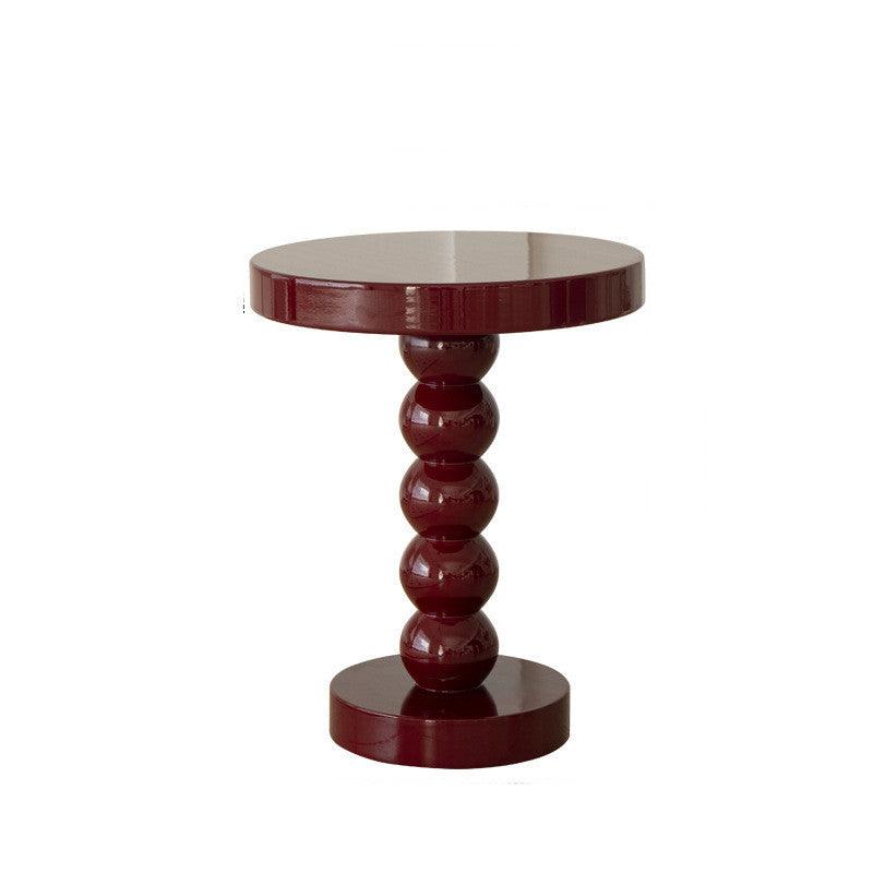 Home Vintage Solid Wood Round Table Bedside Side Table - Pacisia