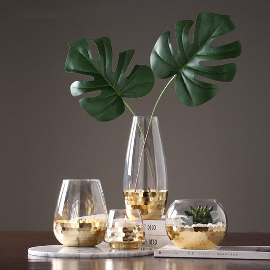 Honeycomb Glass Vase Transparent - Pacisia