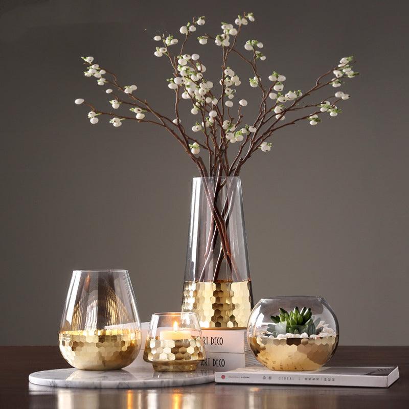 Honeycomb Glass Vase Transparent - Pacisia