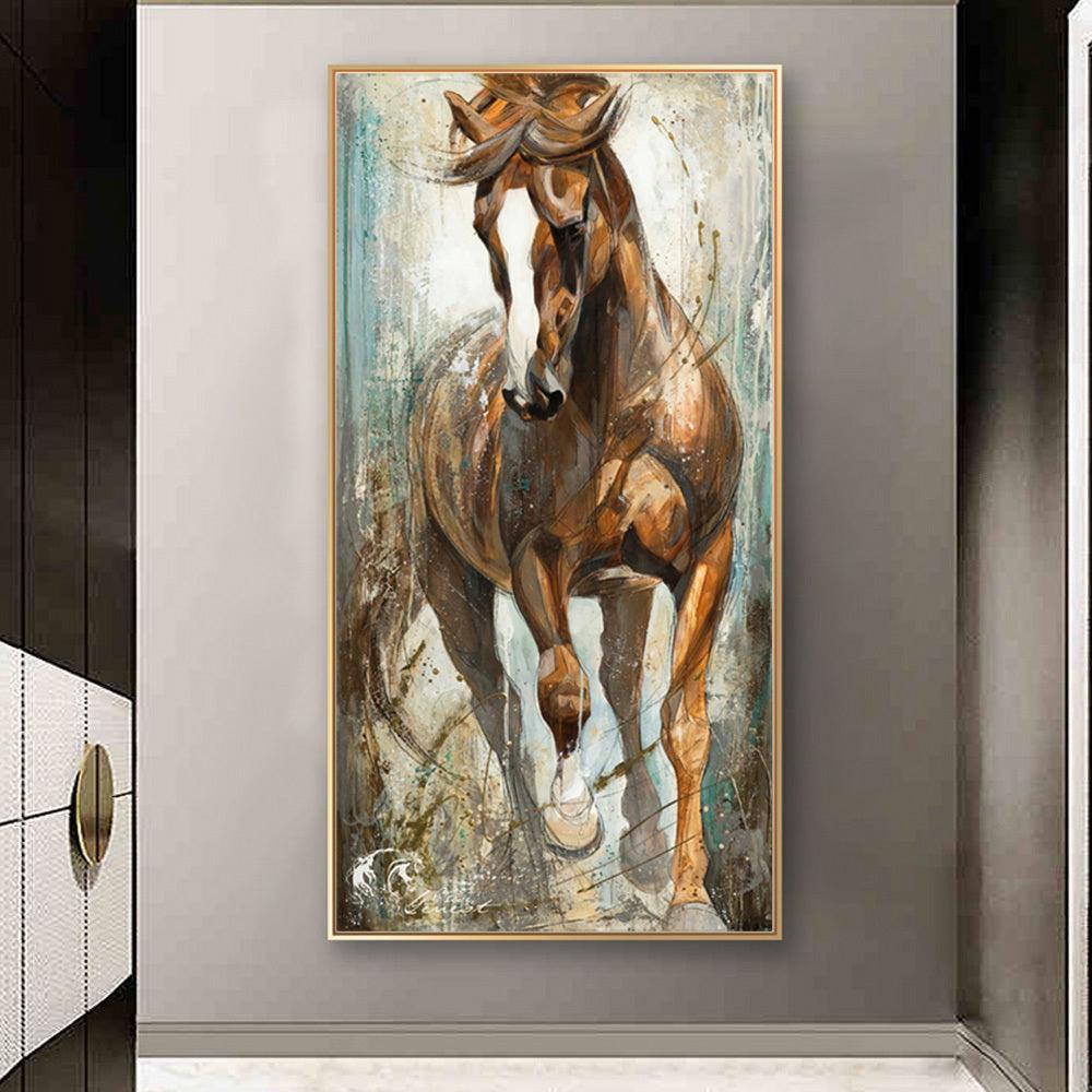 Horse Canvas Oil Painting - Modern Animal Wall Art Decor for Living Room and Bedroom - Pacisia