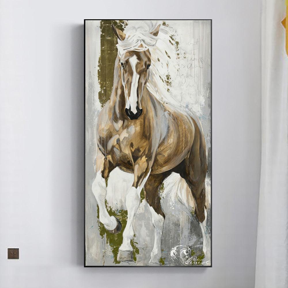 Horse Canvas Oil Painting - Modern Animal Wall Art Decor for Living Room and Bedroom - Pacisia